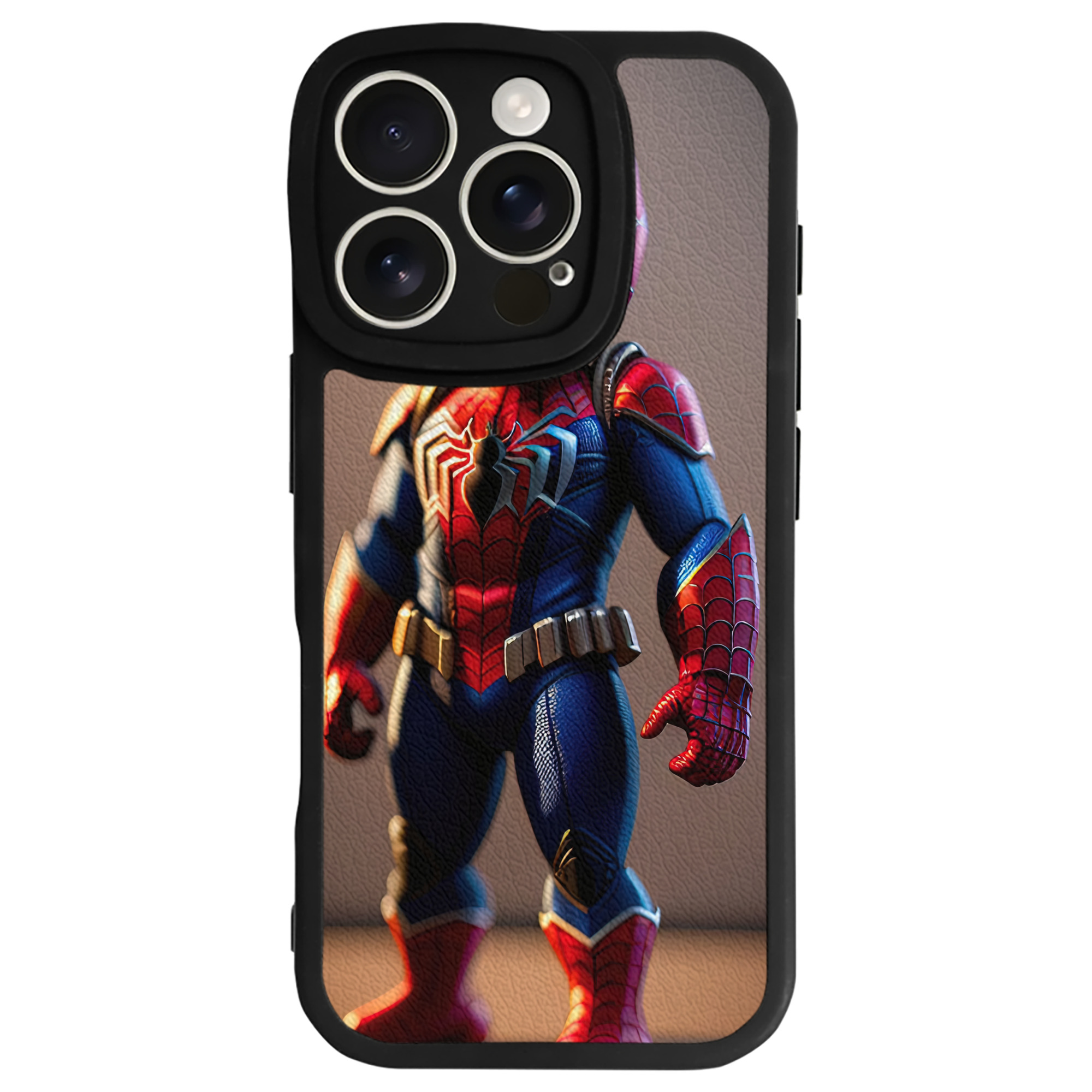（画像用） Spider Man スパイダーマン 【iPhone 16シリーズ対応】シリコンスマホケース（レザー調） 材質：シリコン